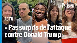 Des étudiants américains à Paris réagissent à la tentative dassassinat de Trump [upl. by Kamaria]