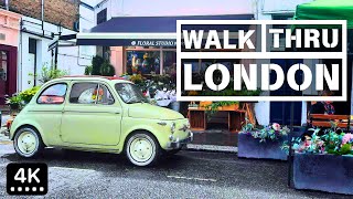 Exploring Portobello Road Market  A Vibrant London Walk in Rain and Shine  4K [upl. by Haididej]