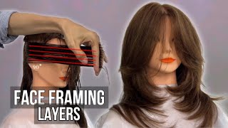 Easy FACE FRAMING LAYERS HAIRCUT FOR LONG HAIR [upl. by Asir333]