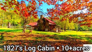 Virginia 1827s Log Cabin For Sale  10 acres  2bd  2ba  2Story Barn Cheap Log Cabins For Sale [upl. by Akenat]