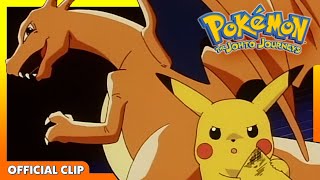 Pokémon Double Battle  Pokémon The Johto Journeys  Official Clip [upl. by Arela]