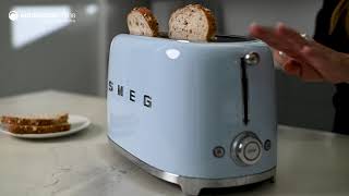 Product Review Smeg TSF02PBAU 50s Retro Style 4 Slice Toaster [upl. by Yeknarf]