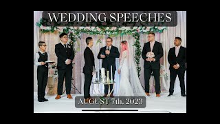 Wedding Speeches  August 7th 2023 ♡ [upl. by Carly]