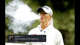 Gotta counteract all the cigarette – Fans roast Charley Hull for smoking as she endorses an athletic [upl. by Goodman]