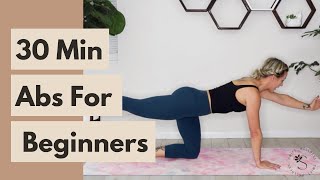 30 Minute Beginner friendly CORE WORKOUT AtHome No Equipment [upl. by Refotsirk236]