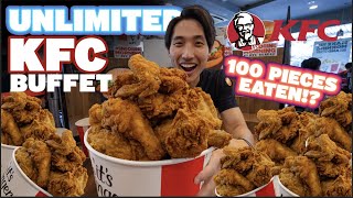 KFC SINGAPORES FIRST EVER UNLIMITED CHICKEN BUFFET DESTROYED  100 PIECES EATEN IN 90 Minutes [upl. by Ruttger]