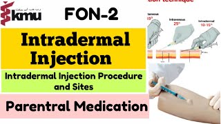 Intradermal Injection in UrduHindi  Parenteral Medication FON 2  Intradermal Injection Procedure [upl. by Clapper295]