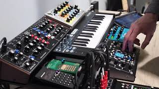 Conductive Labs NDLR Synth Jam 4  Ominous ambient piece wMoog Sirin Behringer Model D amp iPad [upl. by Notlek930]