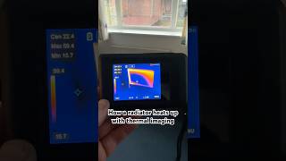 How a radiator heats up through a thermal imaging camera plumbing how shorts [upl. by Nywroc817]