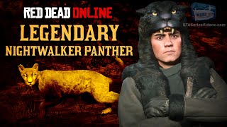 Red Dead Online  Legendary Nightwalker Panther Location Animal Field Guide [upl. by Willis]