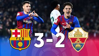 Barcelona vs Elche 32 La Liga 202122  MATCH REVIEW [upl. by Leahcimnoj589]