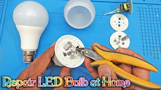 How to Repair LED Bulb Easily at Home  LED Light Bulb Repairing [upl. by Adnaerb]