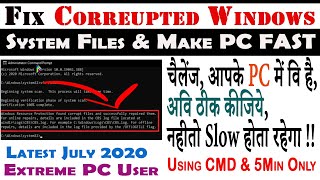 How to Fix Corrupted Windows System Files in CMD  MakePCFaster [upl. by Aileek]