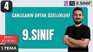 9 SINIF BİYOLOJİ YENİ MÜFREDAT  CANLILARIN ORTAK ÖZELLİKLERİ  MAARİF MODELİ  4 DERS [upl. by Hamner]