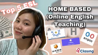 TOP 5 ONLINE TEACHING JOBS  HOMEBASED WORK  Work from Home  200phphr  Teach English  ESL [upl. by Leksehcey997]