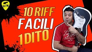 10 RIFF FACILI PER CHITARRA ELETTRICA CON 1 SOLO DITO [upl. by Hendrika667]