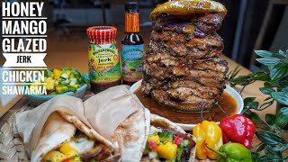 INCREDIBLE HONEY MANGO GLAZED JERK CHICKEN SHAWARMA [upl. by Novia]