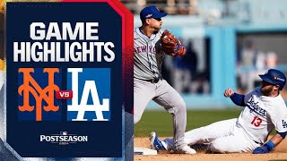 Mets vs Dodgers Game Highlights 101424  MLB Highlights [upl. by Enomal437]