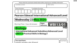 A level  Biology  Unit 3  Edexcel  2024 [upl. by Vallery]