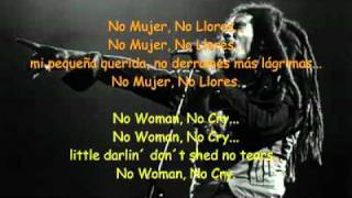 Bob Marley  No Woman No Cry  Letra Ingles y Espa HDmp4 [upl. by Neerroc]