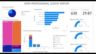 POWER BI PROJECT DATA PROFESSIONAL SURVEY REPORT [upl. by Artamas]