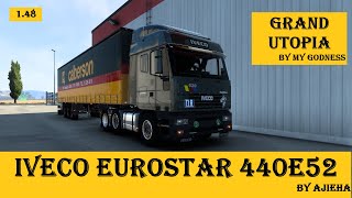 ETS2 148 Grand Utopia Map Iveco EuroStar 440E52 Rombas  Grandville [upl. by Morlee]