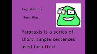 Parataxis Explained  An EnglishTermz term blast [upl. by Sutsugua]