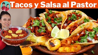 MARINADO SECRETO para Tacos al PASTOR Caseros  con Salsa Roja de Aceite  La mejor receta [upl. by Idnem]