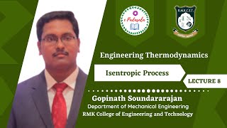 ISENTROPIC PROCESS LECTURE 8 [upl. by Arsi]