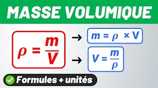 MASSE VOLUMIQUE 💪 Toutes les formules  ✅ 3 exercices corrigés  Physique Chimie [upl. by Parent151]