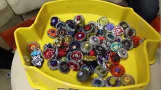 100 BEY COLLECTION Battle  Beyblade Marathon [upl. by Acinoryt499]