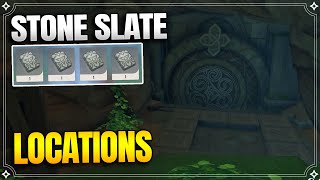 4 Old Stone Slate Locations  The Farmers Treasure  World Quests and Puzzles 【Genshin Impact】 [upl. by Ledba]