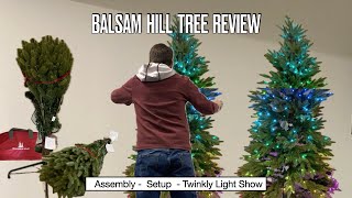 Balsam Hill Christmas Tree REVIEW  Assembly and Setup with Twinkly Light Show [upl. by Hujsak]