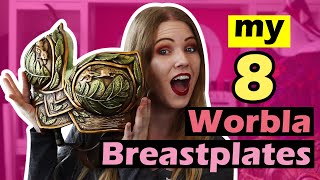 My 8 WORBLA BREASTPLATES Tips and tricks for making female cosplay armor [upl. by Nuris972]