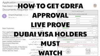 How To Get GDRFA Approval  Return Permit for Dubai Residents  GDRFA Form  GDRFA online [upl. by Oram336]