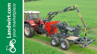 Rückewagen mit Harvesterkopf im Selbstbau  landwirtcom [upl. by Ekram663]