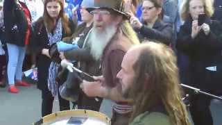 Clanadonia playing at the Yes Scotland rally [upl. by Uliram]