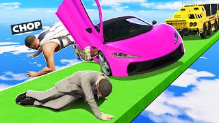 GTA 5 CHOP AND FROSTY DESTROY EACH OTHER IN CARS VS RUNNERS [upl. by Anrol246]