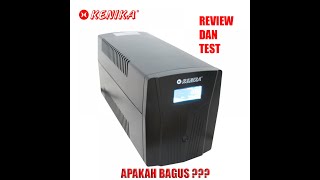 UPS KENIKA KS 1200 2022 LCD 1200VA  REVIEW DAN TEST upsc ups [upl. by Gayelord603]