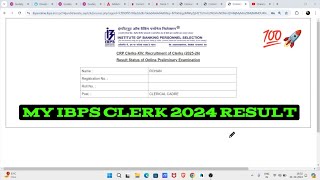 My IBPS CLERK 2024 Prelims Result🤞🥹 banking ibps ibpsclerk2024 [upl. by Dhaf237]