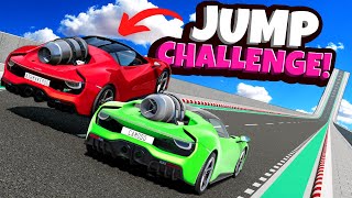 Jumping JET amp LEGO CARS Off a MASSIVE Ramp in BeamNG Drive Mods Multiplayer [upl. by Aikemit]