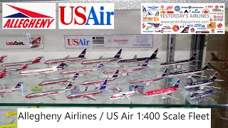 Allegheny Airlines  US Air  US Airways 1400 Scale Model Airliner Collection [upl. by Relyt240]