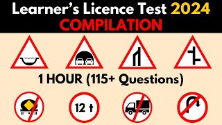 1 HOUR of HARD Learners License Test Questions  Can You Pass 2024 Real Test 115 Questions [upl. by Htehpaj]