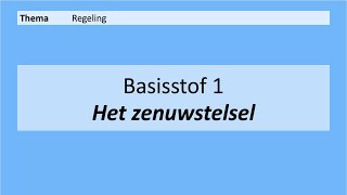 VMBO 4  Regeling  Basisstof 1 Het zenuwstelsel  8e editie [upl. by Ahsinad]