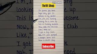 Thrift Shop shorts lyrics ytshorts yt song music love songlyrics lyricsstatus lovestatus [upl. by Tilly219]