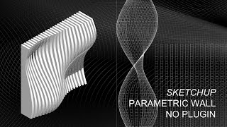 Simple ‘Parametric’ Wall in Sketchup  NO PLUGINS [upl. by Nussbaum385]