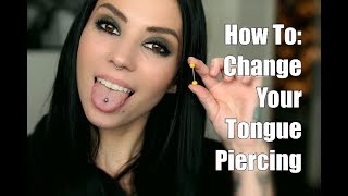 How To Change Your Tongue Piercing [upl. by Orose]