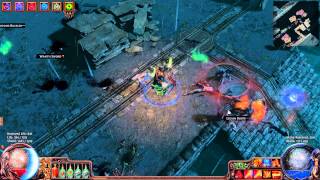 99 reduced mana cost explosive arrow weapon swap nonshavronnes low life righteous fire EK build [upl. by Dilan]