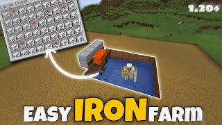 Easiest IRON Farm Tutorial  Minecraft 120121 [upl. by Lorrimer17]