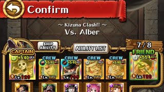 OPTC  Kizuna KingAlber  QCK Superboss  32 Billion Damage Team [upl. by Hufnagel]